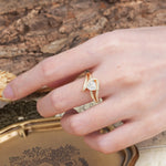 Unique Twisted and Entwined 3-Prong, Heart-Shaped Cut Moissanite Engagement Ring - Additional view
