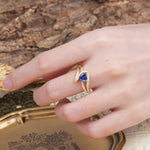 Unique Twisted and Entwined 3-Prong, Heart-Shaped Cut Tanzanite Engagement Ring - Additional view