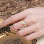 Unique Twisted and Entwined 3-Prong, Heart-Shaped Cut Lab Diamond Engagement Ring - Additional view