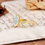 Unique Classic 2-Prong Marquise Cut Moissanite Engagement Ring - Additional view