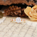 Unique 6-Prong Round Cut Moissanite Engagement Ring - Additional view