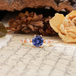 Unique 6-Prong Round Cut Tanzanite Engagement Ring - Additional view