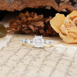 Unique 6-Prong Round Cut Moissanite Engagement Ring - Additional view