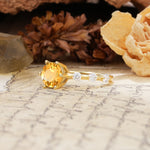 Unique 6-Prong Round Cut Citrine Engagement Ring - Additional view