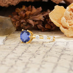 Unique 6-Prong Round Cut Tanzanite Engagement Ring - Additional view