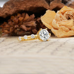 Unique 6-Prong Round Cut Lab Diamond Engagement Ring - Additional view