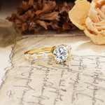 Unique 6-Prong Round Cut Lab Diamond Engagement Ring - Additional view