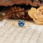 Unique 6-Prong Round Cut Alexandrite Engagement Ring - Additional view