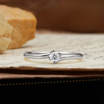 Classic and Minimalist 4-Prong Round-Cut Three-Stone Lab Diamond Engagement Ring - Additional view
