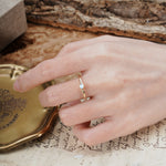 Classic and Minimalist 4-Prong Round-Cut Three-Stone Moonstone Engagement Ring - Additional view