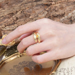 Nature-Inspired Inset Pear Cut Citrine Engagement Ring - Additional view