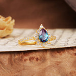 Vintage Classic 3-Prong Pear Cut Alexandrite Engagement Ring - Additional view