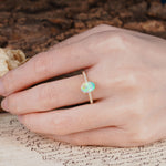 Luxurious and Unique 4-Prong Oval-Cut Fire Opal Engagement Ring with Pavé Accents - Additional view