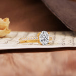 Luxurious and Unique 4-Prong Oval-Cut Lab Diamond Engagement Ring with Pavé Accents - Additional view