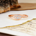 Classic Luxurious Vintage Devil's Eye 4-Prong Round Cut Moissanite Engagement Ring - Additional view