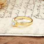 Minimalist Twisted Six-Prong Round-Cut Moissanite Engagement Ring - Additional view