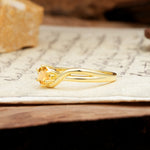 Minimalist Twisted Six-Prong Round-Cut Citrine Engagement Ring - Additional view