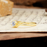 Minimalist Twisted Six-Prong Round-Cut Lab Diamond Engagement Ring - Additional view