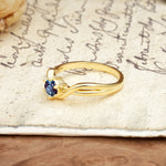 Minimalist Twisted Six-Prong Round-Cut Alexandrite Engagement Ring - Additional view