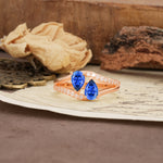 Luxurious 3-Prong Double Pear-Cut Sapphire Engagement Ring - Additional view