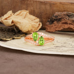 Luxurious 3-Prong Double Pear-Cut Peridot Engagement Ring - Additional view
