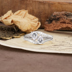 Luxurious 3-Prong Double Pear-Cut Lab Diamond Engagement Ring - Additional view