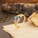 Luxurious 3-Prong Double Pear-Cut Alexandrite Engagement Ring - Additional view