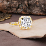 Unique And Luxurious 4-Prong Princess Cut Lab Diamond Engagement Ring - Additional view