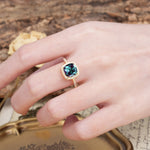 Unique And Luxurious 4-Prong Princess Cut Alexandrite Engagement Ring - Additional view