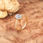 Classic Simple 4-Prong Oval Cut Moissanite Engagement Ring - Additional view