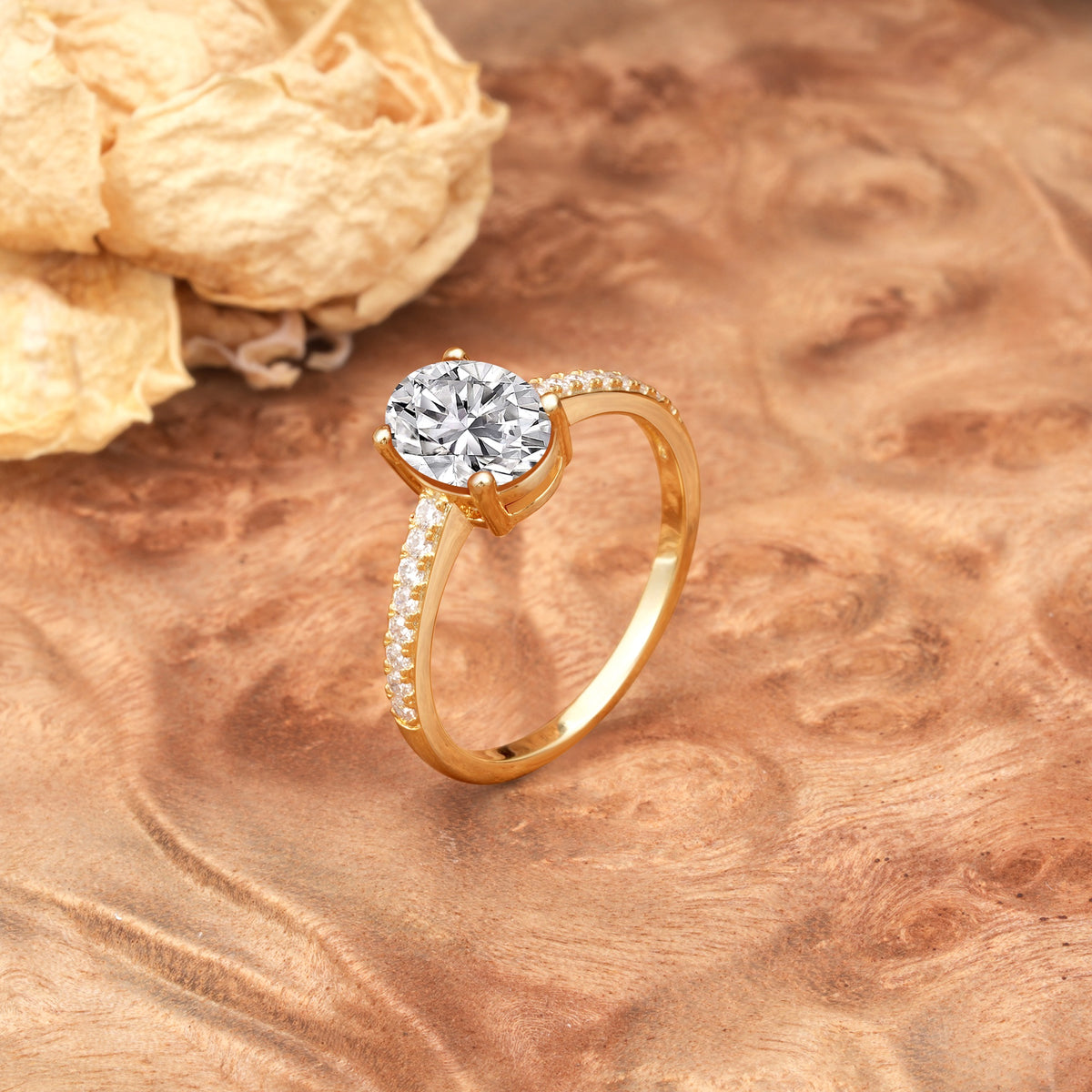 Classic Simple 4-Prong Oval Cut Lab Diamond Engagement Ring - Additional view