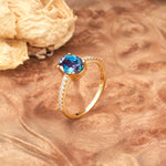 Classic Simple 4-Prong Oval Cut Alexandrite Engagement Ring - Additional view
