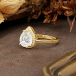 Luxurious 4-Prong Pear Cut Moissanite Engagement Ring - Additional view