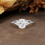 Classic Vintage 8-Prong Oval Cut Moissanite Engagement Ring - Additional view
