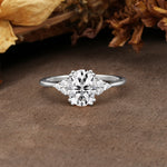 Classic Vintage 8-Prong Oval Cut Lab Diamond Engagement Ring - Additional view