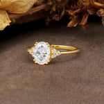Classic Vintage 8-Prong Oval Cut Moissanite Engagement Ring - Additional view