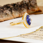 Unique and Luxurious 2-Prong Marquise Cut Tanzanite Engagement Ring - Additional view