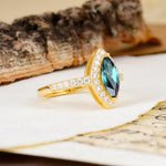 Unique and Luxurious 2-Prong Marquise Cut Alexandrite Engagement Ring - Additional view