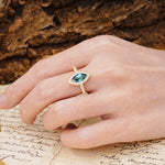 Unique and Luxurious 2-Prong Marquise Cut Alexandrite Engagement Ring - Additional view