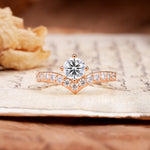 Classic Retro 4-Prong Round Cut Lab Diamond Engagement Ring - Additional view