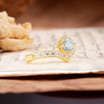 Classic Retro 4-Prong Round Cut Moissanite Engagement Ring - Additional view