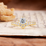 Classic Retro 4-Prong Round Cut Lab Diamond Engagement Ring - Additional view