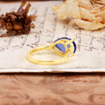 Classic, Unique, and Luxurious 3-Prong Pear Cut Tanzanite Engagement Ring - Additional view